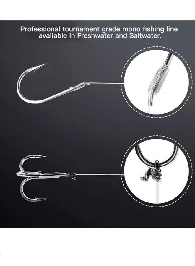 500M-Nylon String Fishing Line Cord Clear Fluorocarbon Strong Monofilament Wire Flexible Wear-resistant Super Pulling Force Cut for Hanging Decorations Beading Crafts Kite 500M 2.0 - Image 5