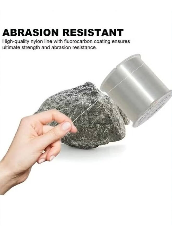 500M-Nylon String Fishing Line Cord Clear Fluorocarbon Strong Monofilament Wire Flexible Wear-resistant Super Pulling Force Cut for Hanging Decorations Beading Crafts Kite 500M 2.0 - Image 3