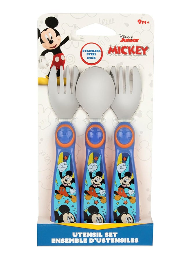 the FIRST years طقم أدوات مائدة ميكي المنحوتة من 3 قطع - Image 3