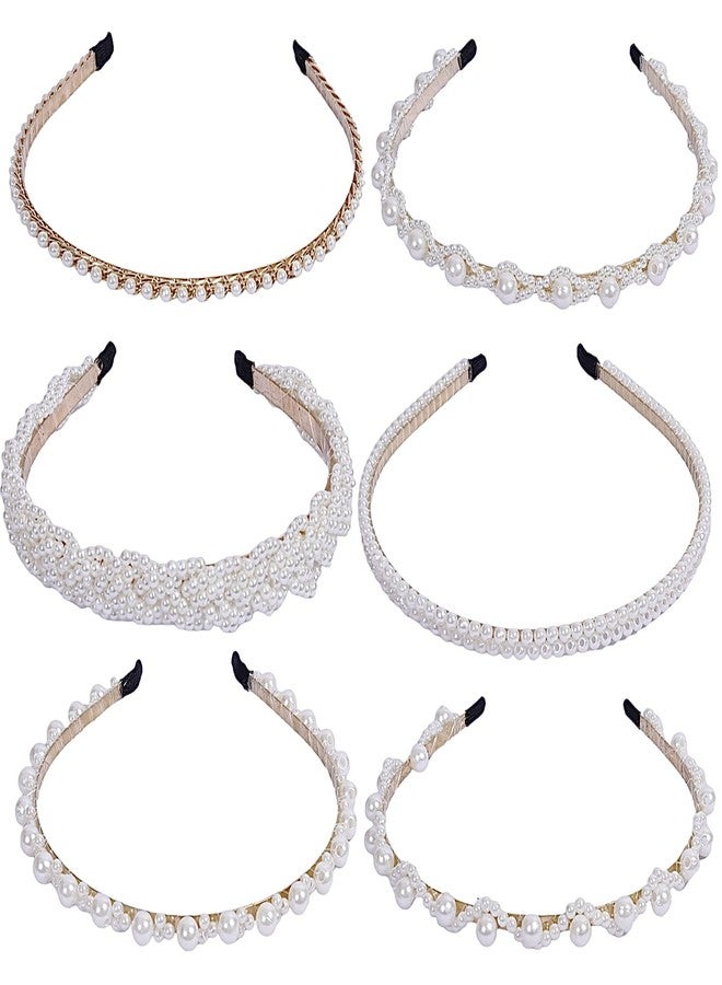 Luxelocks 7pcs Headbands Stylish Pearl Hairbands Hair Accessories Hair Bands for Women Girls - Image 3