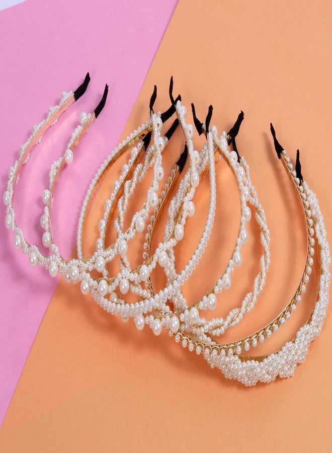 Luxelocks 7pcs Headbands Stylish Pearl Hairbands Hair Accessories Hair Bands for Women Girls - Image 2