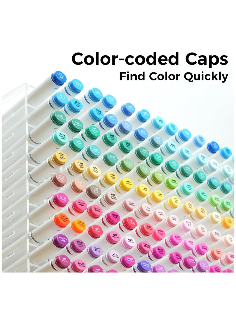 Ohuhu Based Art Markers - Double Tipped Coloring Marker Set for Adults Coloring Students Beginners Sketching Illustration - 120 Colors - Chisel & Fine - Oahu of Ohuhu Markers - Refillable Ink