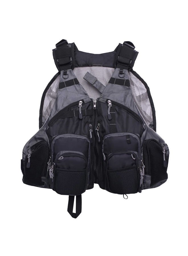 Raprance (Black) - Fly Fishing Vest Pack Adjustable Breathable Outdoor Activity Vest with Retractable Spring Coil Kit for Men and Women - Image 1