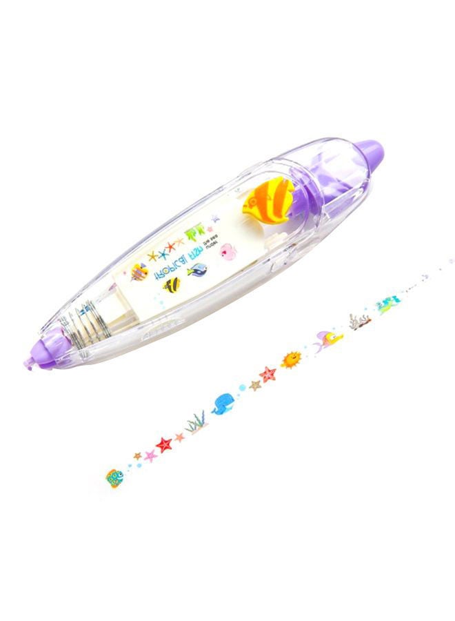 نيبمينينت شريط تصحيح لاصق يعمل بالدفع بتصميم رسومات كرتونية مبتكرة شفاف/ أرجواني/ أصفر