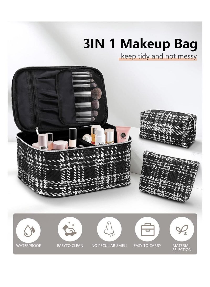 Cool Baby Makeup Bag Set, 3 Pcs Portable Travel Cosmetic Bag - Image 2