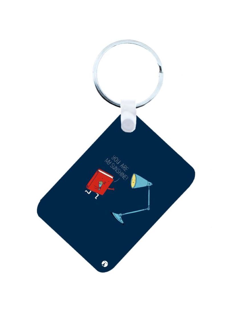 RKN Lamp And A Book Printed Keychain Blue/Red/Yellow