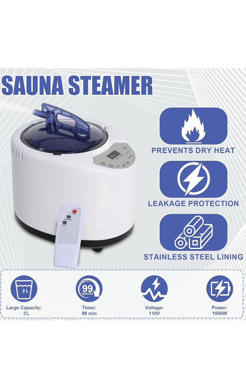 Portable Steam Sauna for Home Spa,Folding Steam Sauna with 1000W 2L Generator and Remote Control, Portable Folding Steam Sauna for 2 person,9 Levels Adjustment,Fast Heating in 6 Min Home Sauna Tent for Relaxation (purple)