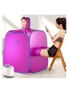 Generic Portable Folding Steam Sauna，2 person, Sauna Tent for home with  Generator and Remote Control, Fast Heating （Purple）  - Image 1