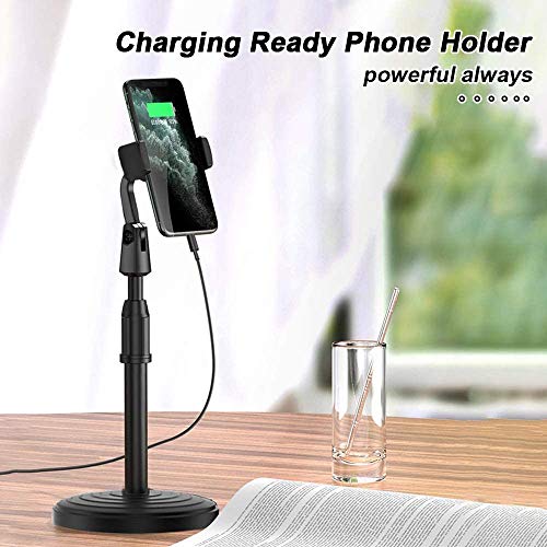 EYUVAA LABEL EVMS08B Universal Mobile Stand for Table with Adjustable Height | 360 Degree Rotation Mobile Holder for Table & Bed Compatible with All Smartphones (Black) - Image 3