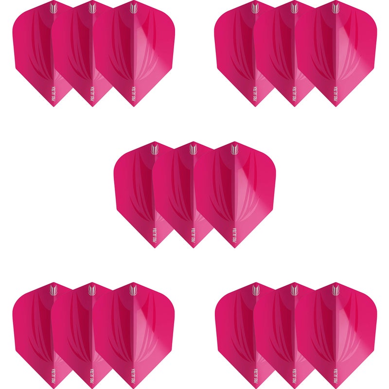 Target Darts 5 x Sets of ID Pro. Ultra Pink No.6 Dart Flights - 15 in Total - Image 3