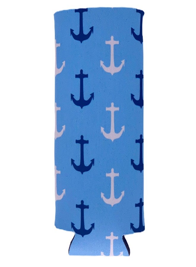 Coolie Junction Anchor Pattern Slim Can Coolie (6 Pack) - Image 2