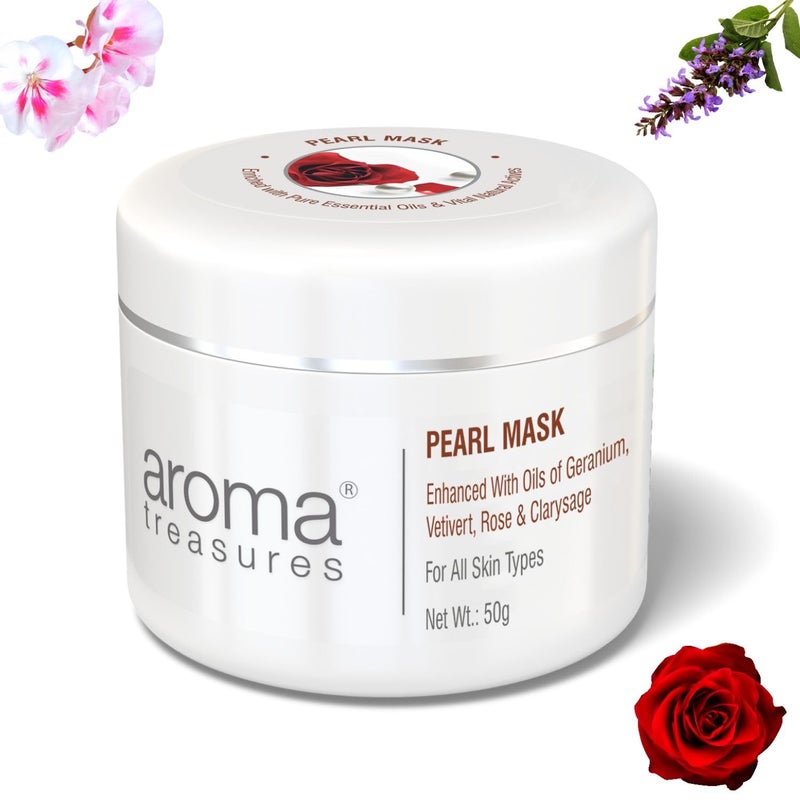 Aroma Treasures Pearl Mask for all skin types 50gm - Image 2