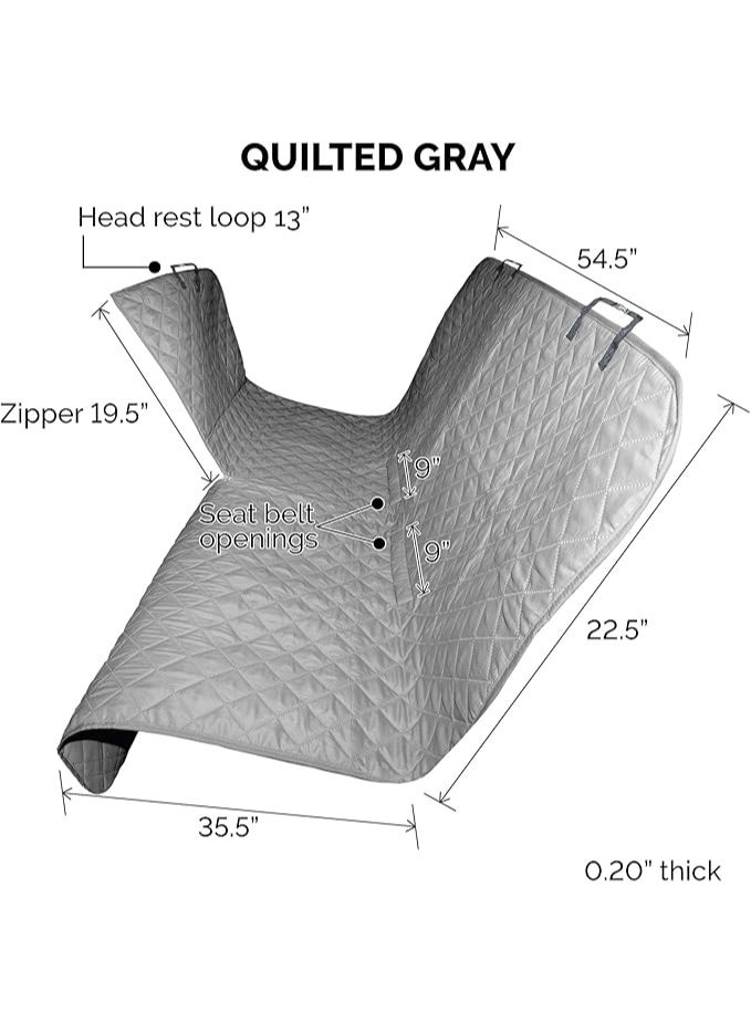 غطاء أثاث للحماية من الحيوانات الأليفة - غطاء مقعد خلفي عالمي مبطن قابل للتعديل ومقاوم للمياه بتصميم مقعد أرجوحة للكلاب والقطط - Image 2