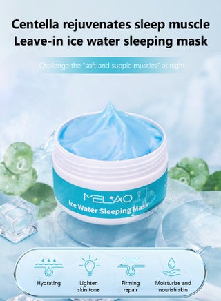 Ice Water Sleeping Mask Korean Overnight Mask Removes dead skin + provides moisture + moisturizing barrier Light and refreshing without stickiness Anti-acne and anti-wrinkle - Moisturizing and hydrating effect - pzsku/ZEAEF36D1BB7CA30AD00AZ/45/_/1729588294/d37e7cfb-c5bf-4b27-a29e-97e8686c23b9