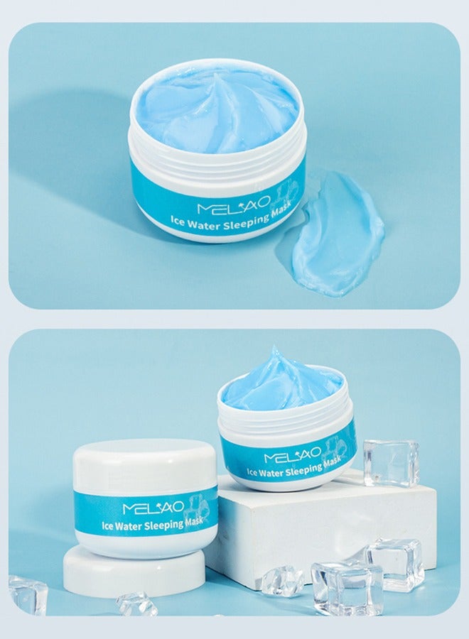 Ice Water Sleeping Mask Korean Overnight Mask Removes dead skin + provides moisture + moisturizing barrier Light and refreshing without stickiness Anti-acne and anti-wrinkle - Moisturizing and hydrating effect