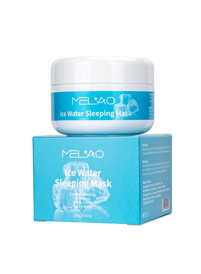 Ice Water Sleeping Mask Korean Overnight Mask Removes dead skin + provides moisture + moisturizing barrier Light and refreshing without stickiness Anti-acne and anti-wrinkle - Moisturizing and hydrating effect