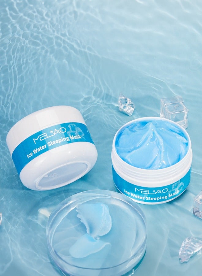 Ice Water Sleeping Mask Korean Overnight Mask Removes dead skin + provides moisture + moisturizing barrier Light and refreshing without stickiness Anti-acne and anti-wrinkle - Moisturizing and hydrating effect