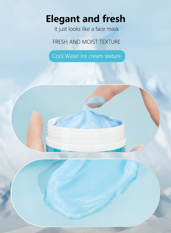 Ice Water Sleeping Mask Korean Overnight Mask Removes dead skin + provides moisture + moisturizing barrier Light and refreshing without stickiness Anti-acne and anti-wrinkle - Moisturizing and hydrating effect