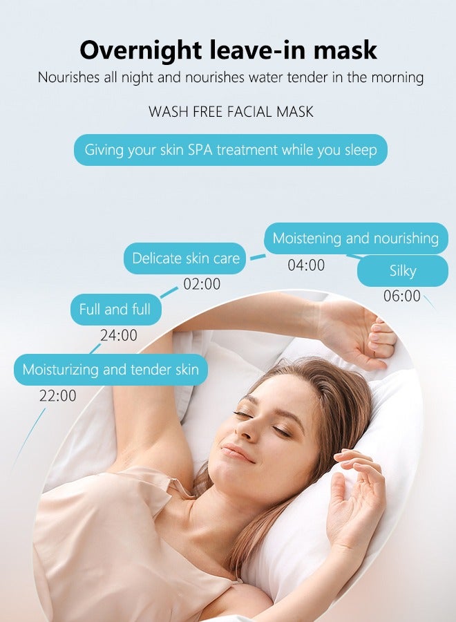 Ice Water Sleeping Mask Korean Overnight Mask Removes dead skin + provides moisture + moisturizing barrier Light and refreshing without stickiness Anti-acne and anti-wrinkle - Moisturizing and hydrating effect