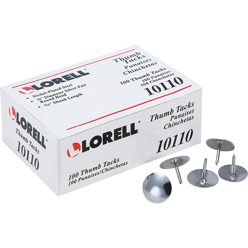 Lorell 516Inch Steel Thumb Tacks