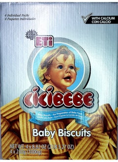 ETI ETI Cicibebe Baby Biscuits (Bebek Bisküvisi) 1000 Gr (4X250 gr) 2.2 pounds- Lot of 1  - Image 1