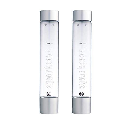 Twenty39 qarbo CLASSIC 1L Water Bottles for Sparkling Water Maker and Fruit Infuser - Set of 2 (Chrome) - Image 5