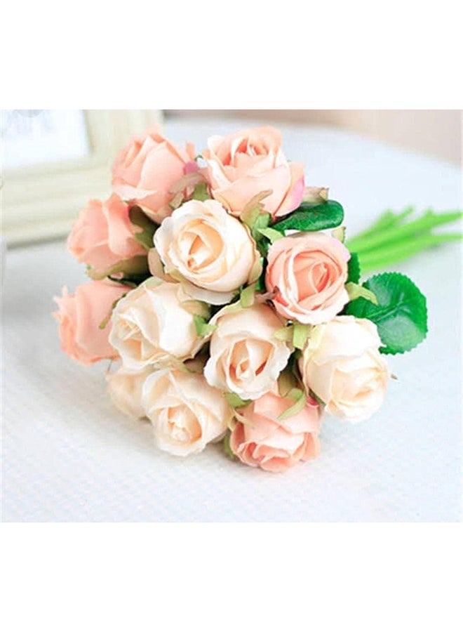 Artificial Rose And Plant With White Boot 55Cm