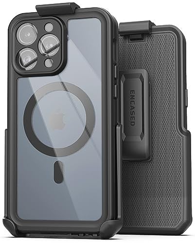 Encased Titan Designed for iPhone 15 Pro Max Waterproof Case with Belt Clip Compatible with MagSafe Full Body Protective Phone Case with Holster iPhone 15 Pro Max - Image 1