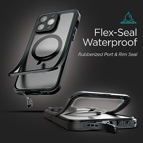Encased Titan Designed for iPhone 15 Pro Max Waterproof Case with Belt Clip Compatible with MagSafe Full Body Protective Phone Case with Holster iPhone 15 Pro Max - Image 3
