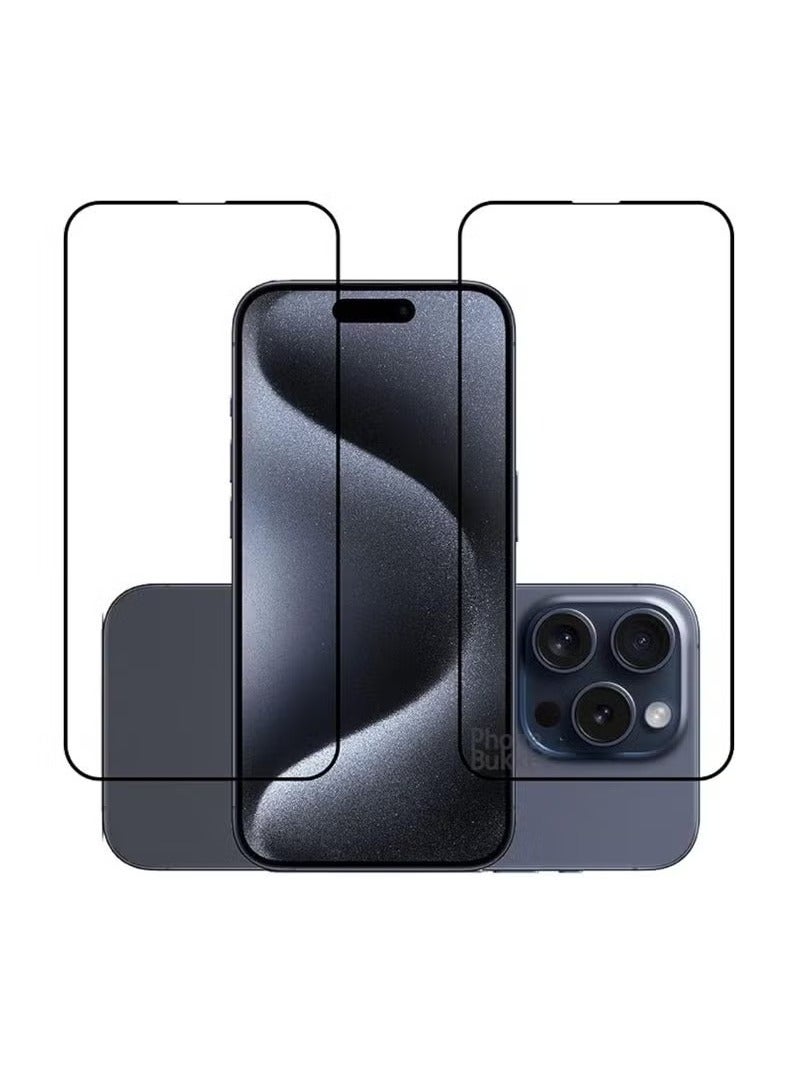 TIGER iPhone 15 Pro Privacy Screen Protector – 3 Pack Anti-Spy Tempered Glass, 9H Hardness, Scratch-Resistant, Full Coverage, Anti-Fingerprint, Bubble-Free, Easy Installation – Compatible with iPhone 15 Pro 6.1 Inch - Image 3