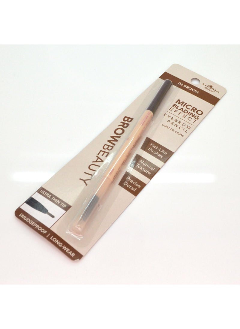 Italia Deluxe Italia Deluxe Pick 1 x BrowBeauty Microblading Effect Eyebrow Pencil Ultra Slim IT800NEW  Zipper Bag 04  Brown 