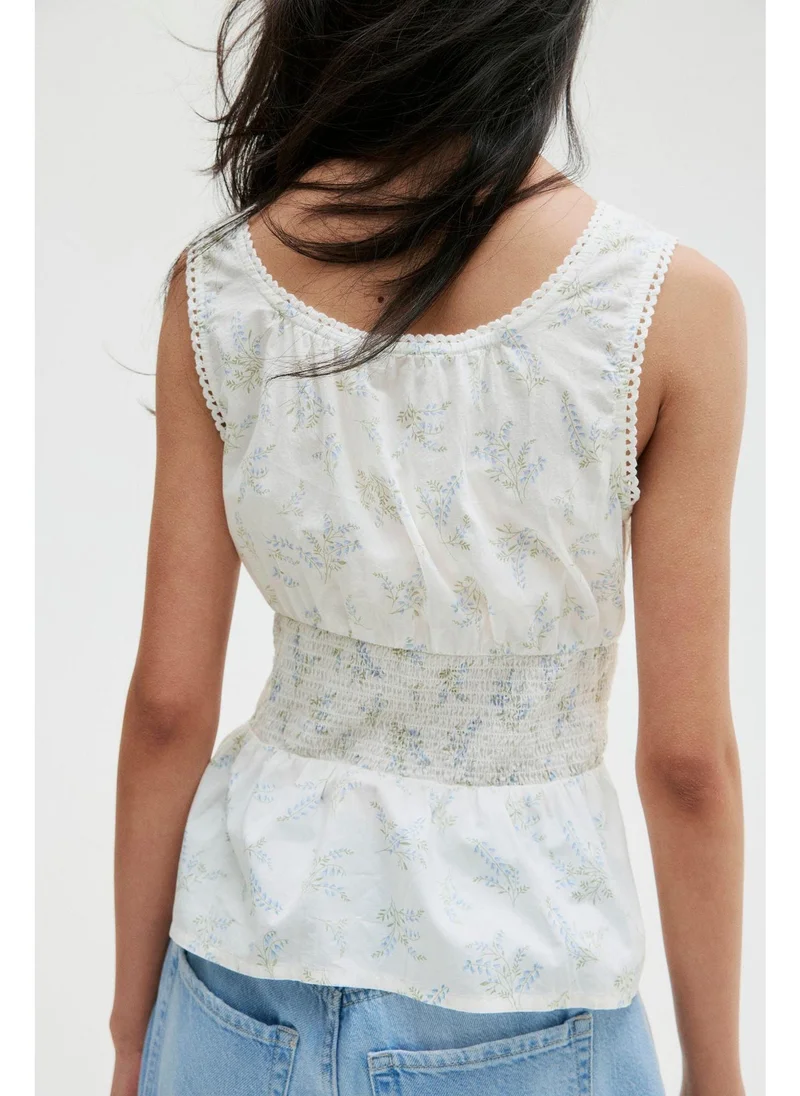 اتش اند ام Peplum vest top