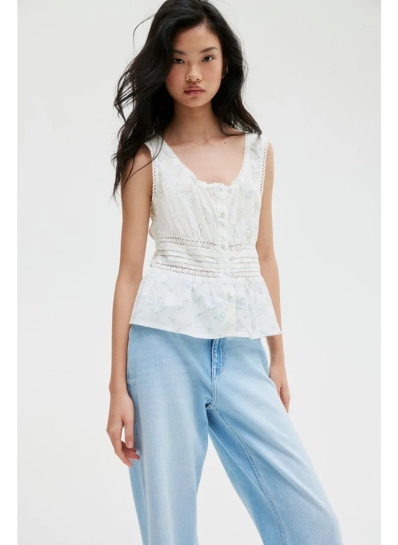 H&M Peplum vest top