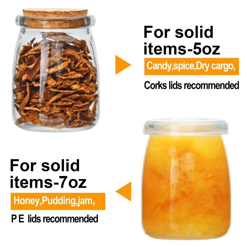 Brajttt Mini Yogurt Jars 30 Pack, 7 oz Glass Favor Jars with Cork Lids, Pudding Containers with Lids, Mason Jar Wedding Favors Honey Pot with Label Tags and String - Image 4