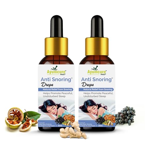 Ayumcure Anti Snoring Drops 30ML| Herbal Nasal Drops for Snoring Relief & Better Sleep | With Indian Bael, Draksha, Dry Ginger & Long Pepper | Improves Breathing | 100% Natural for Men & Women ( pack of 2 ) - Image 1