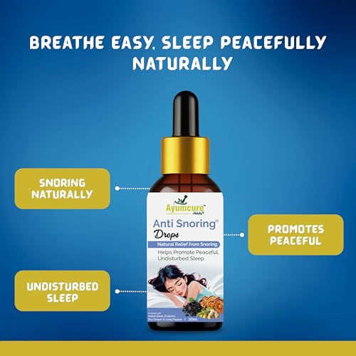 Ayumcure Anti Snoring Drops 30ML| Herbal Nasal Drops for Snoring Relief & Better Sleep | With Indian Bael, Draksha, Dry Ginger & Long Pepper | Improves Breathing | 100% Natural for Men & Women ( pack of 2 ) - Image 2