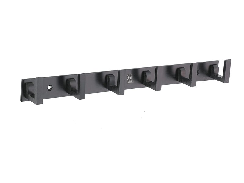 iSTAR 6 Pin Wall Hook Rack – Pack of 3 (Black) | Heavy-Duty Metal Wall Mounted Hooks | Bathroom, Bedroom, Kitchen & Entryway Organizer - Image 3