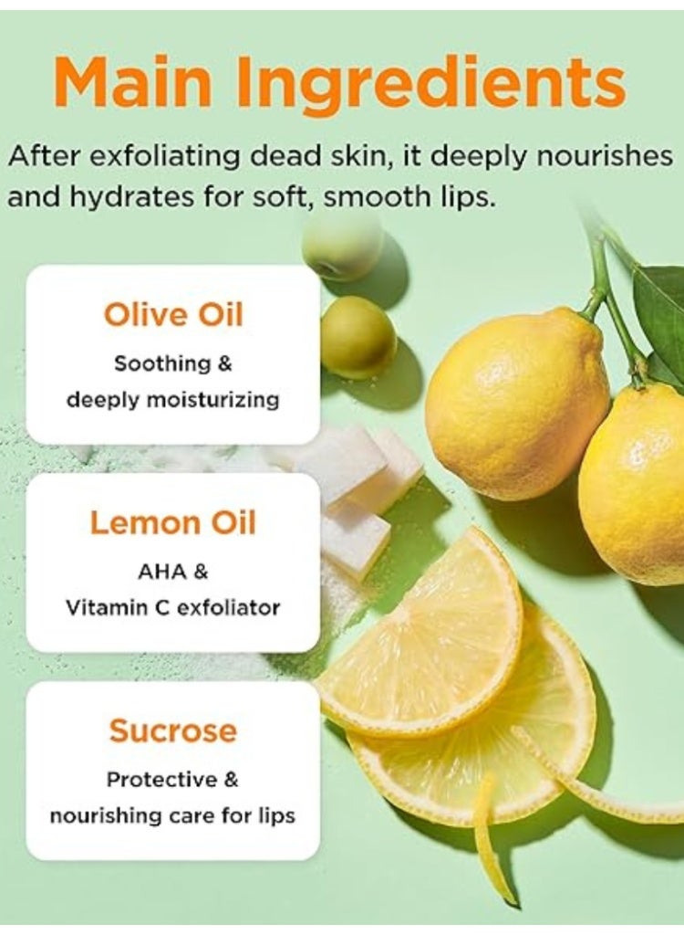 Tocobo Dry & Chapped Lips Repair Mask – TOCOBO Lemon Sugar Lip Mask for Deep Exfoliation, Intense Hydration & Overnight Lip Renewal - Image 3