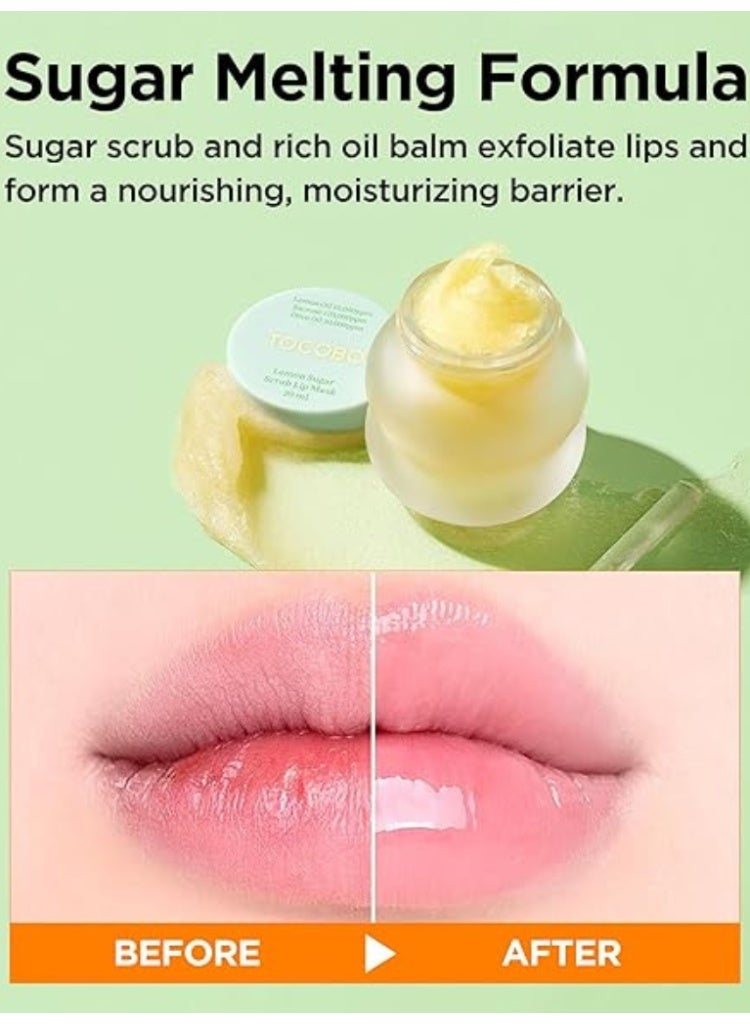 Tocobo Dry & Chapped Lips Repair Mask – TOCOBO Lemon Sugar Lip Mask for Deep Exfoliation, Intense Hydration & Overnight Lip Renewal - Image 4