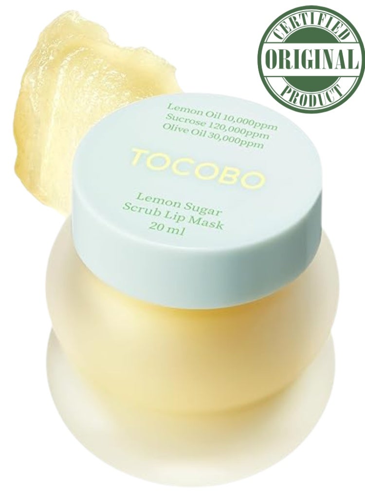 Tocobo Dry & Chapped Lips Repair Mask – TOCOBO Lemon Sugar Lip Mask for Deep Exfoliation, Intense Hydration & Overnight Lip Renewal - Image 1