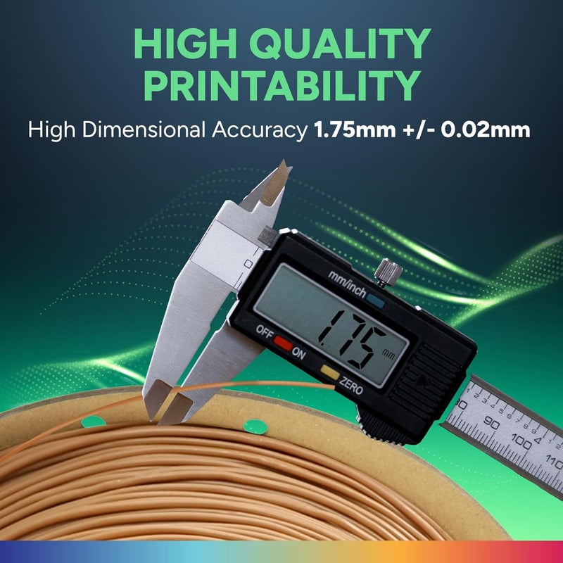 OVERTURE TPU Filament 1.75mm Flexible Roll, 95A Soft 3D Printer Filament, 1kg Spool (2.2 lbs), Fit Most FDM Printer (TPU Brown) - Image 4