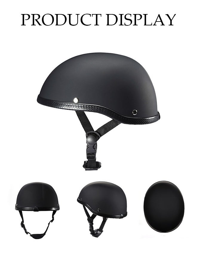DUNISO Motorcycle Half Helmet, Multifunctional Breathable Open Face Helmet，Retro Harley Scooter Helmet，With Adjustable Buckle , Shockproof And Fall Proof, Suitable For Both Men And Women，Suitable For Riding Bicycles, Motorcycles, Skateboards ﻿  - Image 2