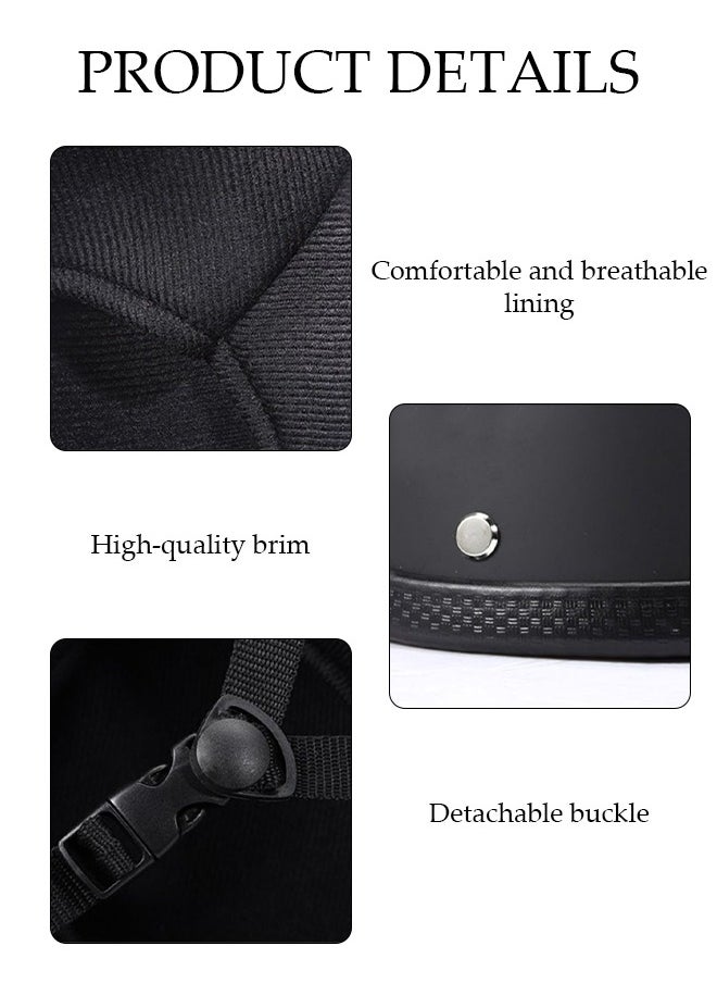 DUNISO Motorcycle Half Helmet, Multifunctional Breathable Open Face Helmet，Retro Harley Scooter Helmet，With Adjustable Buckle , Shockproof And Fall Proof, Suitable For Both Men And Women，Suitable For Riding Bicycles, Motorcycles, Skateboards ﻿  - Image 3