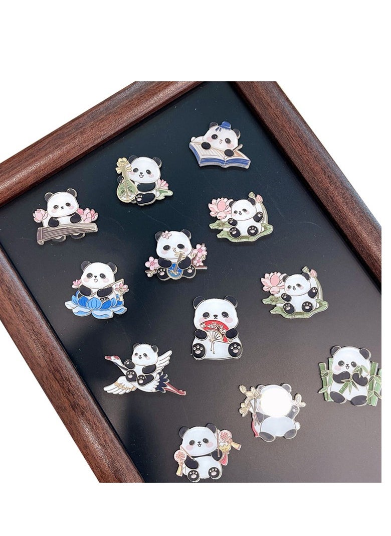 xozgdovg 12-piece Panda National Fashion cute refrigerator decal decoration  - Image 2