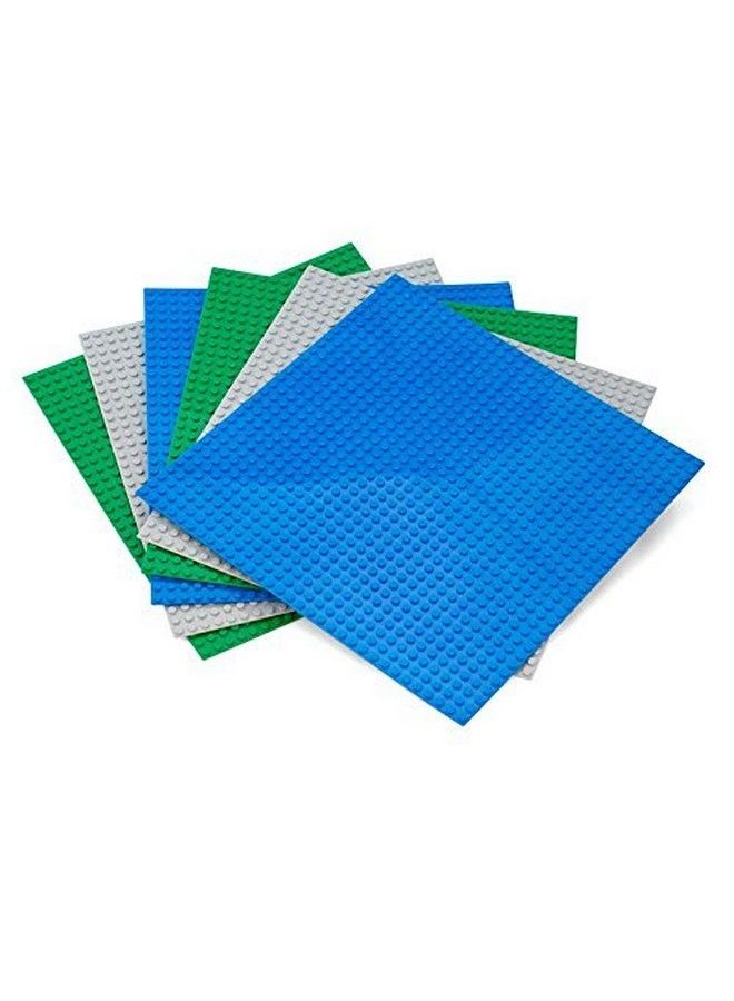 SCS Direct كتل بناء الطوب قاعدة كبيرة 10" × 10" مجموعة متنوعة من الألواح القابلة للتكديس مع اتصال مزدوج (6 عبوات) متوافقة مع جميع العلامات التجارية الرئيسية لكتل البناء وتناسب محكم - Image 2
