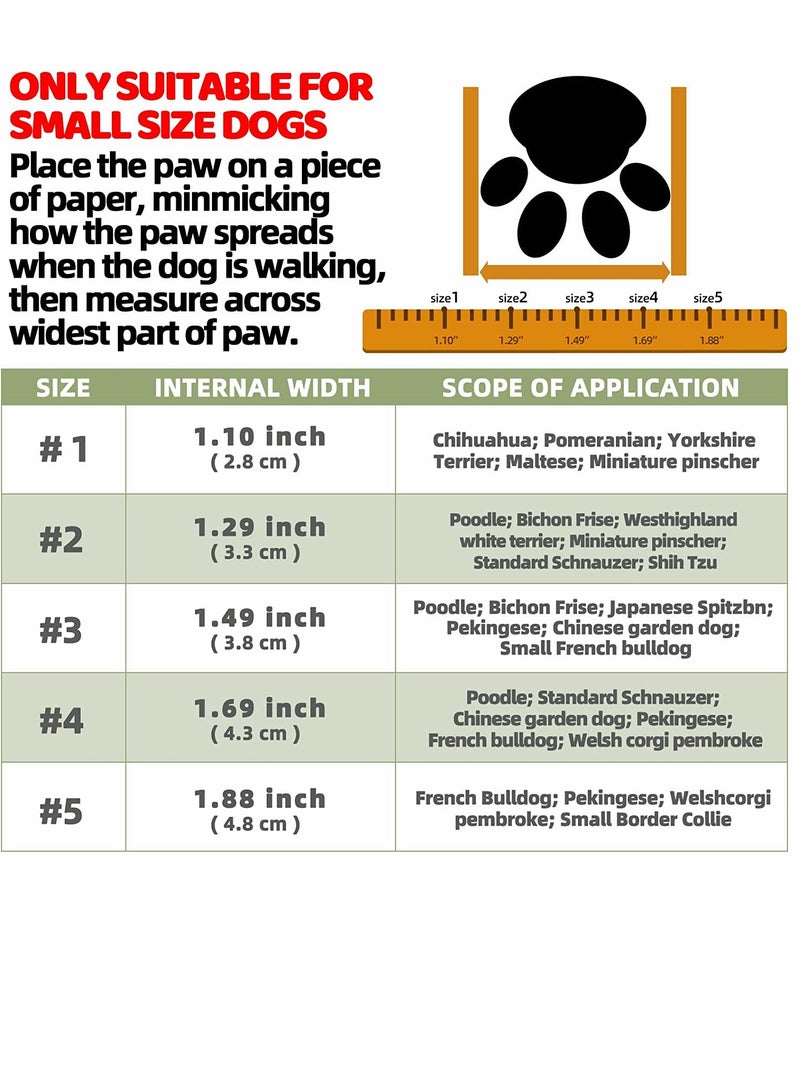 KASTWAVE Small Dog Shoes, Anti Slip Breathable Waterproof Reflective, Dog Booties Boot Paw Protector for Small Dog Hiking Shoes with Reflective Adjustable Strap Zipper Puppy Shoe for Hot Pavement Winter Snow ( - Image 4