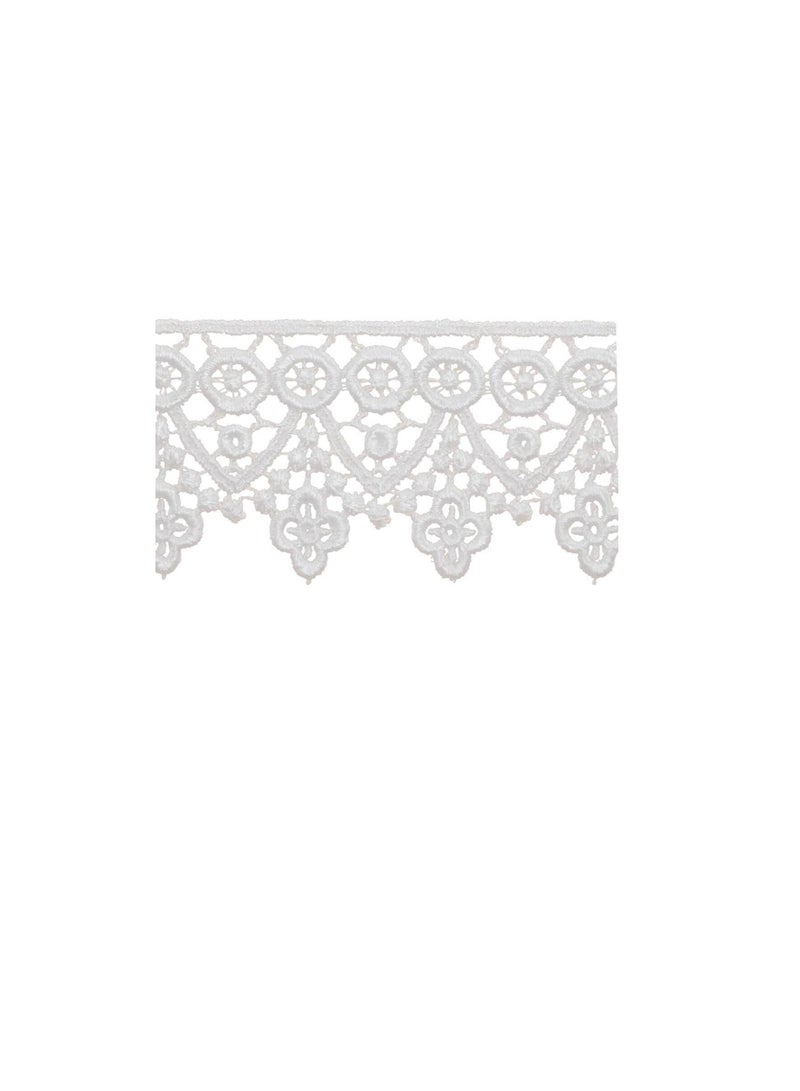 Crown Edge Venice Lace Trim 2in Oyster - Image 1