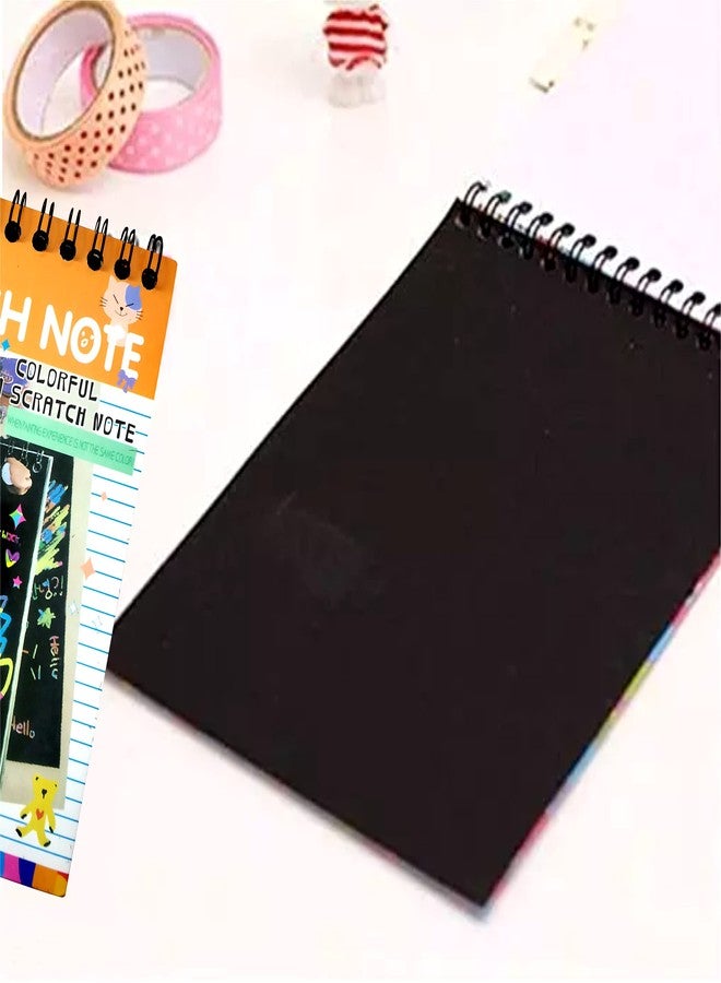 SNAPTRON Return Gifts for Birthday for Kids Party Bulk - 6Pcs Scratch Book for Kids, Magic Book for 3 4 5 6 7 for Return Gifts for Kids| Magical Color Rainbow Sheets| DIY Kit Art & Craft Note Book - Image 2