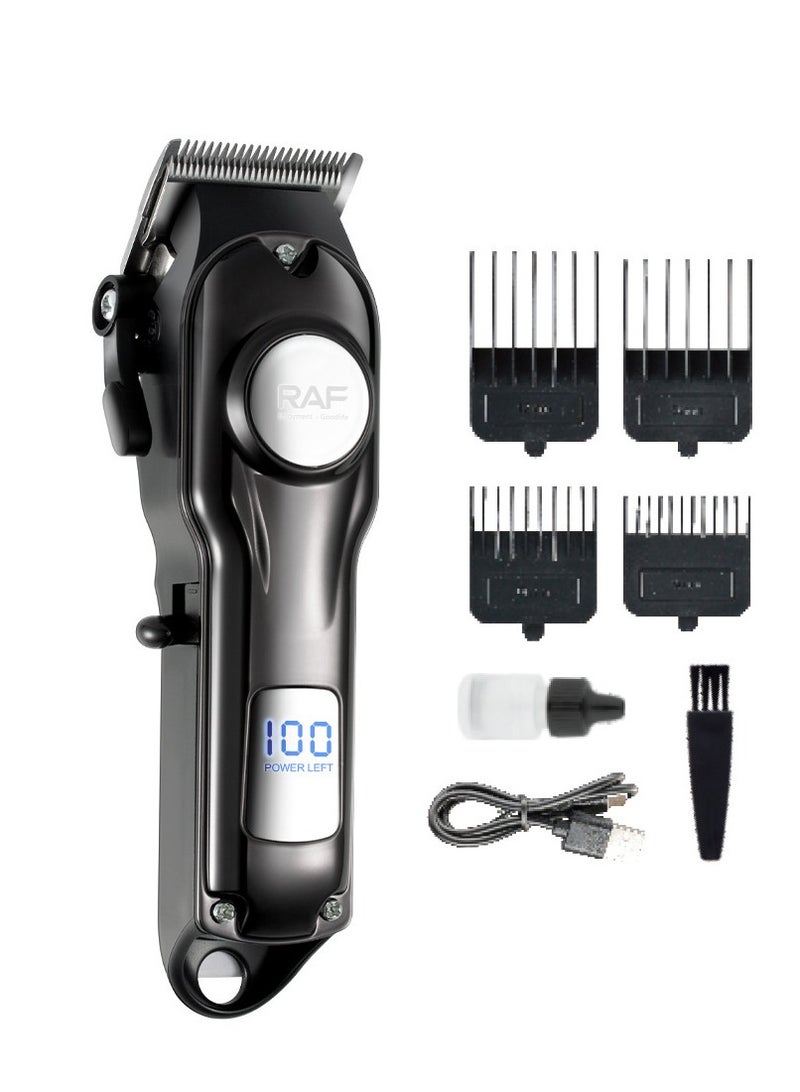 Professional Hair Clippers for Men- Hair Cutting Kit & Zero Gap T-Blade Trimmer Combo- Cordless Barber Clipper Set with LED Display for Mens Gifts(Black) - Image 1