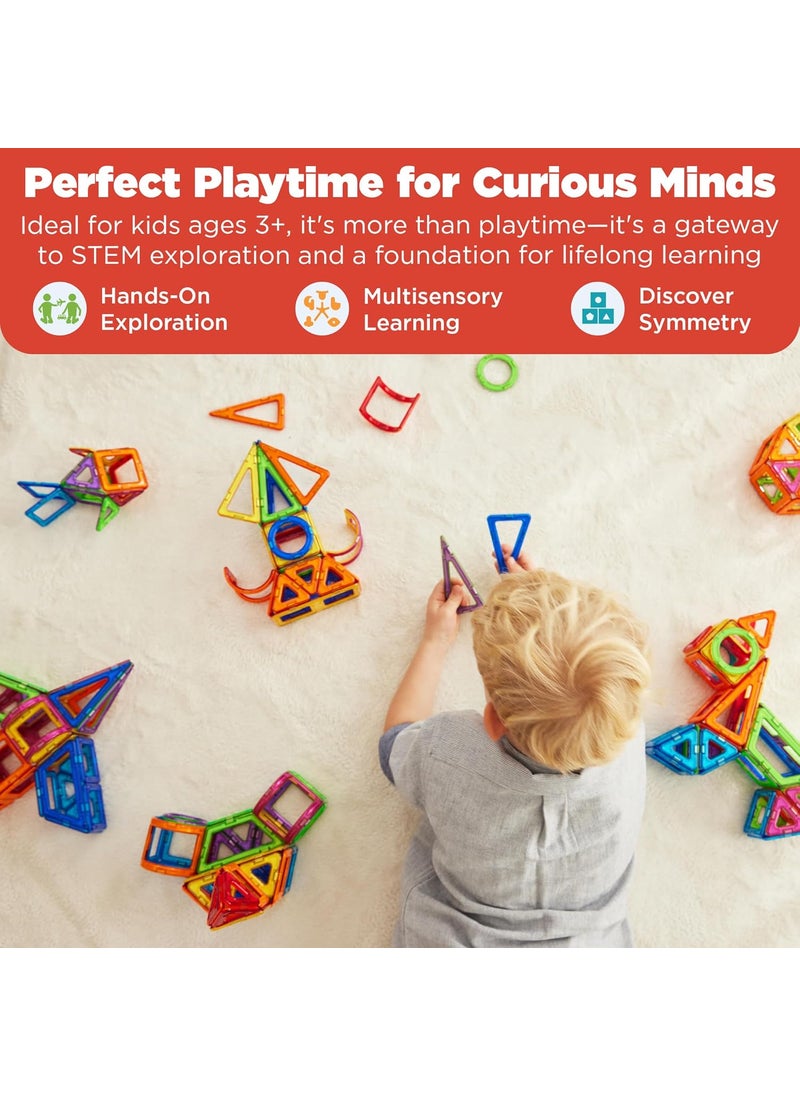 Magformers Magformers Neon 14PC Set  Magnetic Tiles Building Blocks Educational STEM Toy Set  Magnetic Building Tiles for Kids to Develop ProblemSolving Abilities and Shape Recognition  - Image 4
